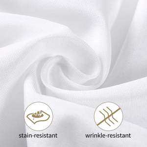 120 Round White <b>Tablecloth</b> for Wedding Banquet and Restaurant - Product Image 2