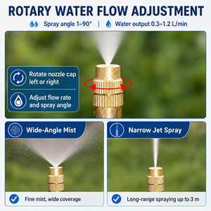 Système d'arrosage automatique pour petits jardins, nouveau kit d'irrigation goutte à goutte, connecteurs rapides 360. Buses d'atomisation flexibles 30/40 - Product Image 2