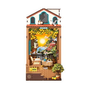 Robotime Rolife Casa in Miniatura Fai-da-Te, Giocattoli Assemblabili TGB18, Book Nook 'Isola del Tramonto', <span class=keywords><strong>Puzzle</strong></span> 3D in Legno - Product Image 5