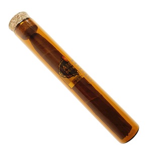 Tube en verre pour cigares Tianjing 20x120mm, anti-lumière, fond plat avec bouchon - Product Image 5