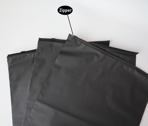 Borsa con cerniera Cpe nera con Logo personalizzato EVA chiusura lampo in plastica smerigliata - Product Image 3