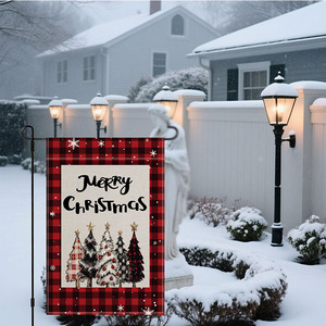 ธงสวนโพลีเอสเตอร์กันน้ำขนาดใดก็ได้ 12x18 นิ้ว <span class=keywords><strong>ราคา</strong></span><span class=keywords><strong>ถูก</strong></span> ออกแบบเองได้ พิมพ์ดิจิทัล สำหรับตกแต่งบ้าน วันหยุดฤดูหนาว ใช้ภายนอกอาคาร - Product Image 4