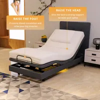 Marco de cama ajustable con Control remoto, montura de cama eléctrica inteligente, personalizada, individual o King Size, con Motor Okin