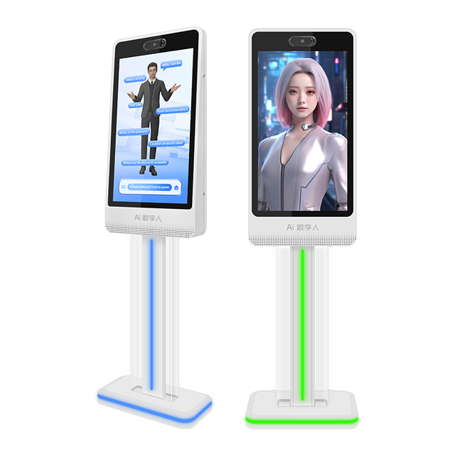LED Light 32 Inch Ai Powered Touchscreen Kiosk Ai Customer Self-service Digital Human Interactive Kiosk Display for Showroom