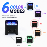 Mini projecteur LED PAR 4x18W RGBWA+UV sur batterie, DMX sans fil, avec télécommande pour événements de mariage