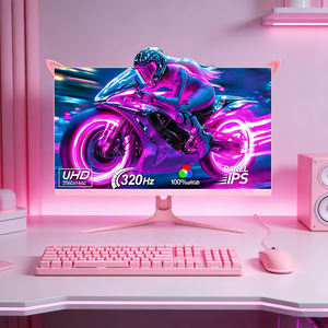 UHD จอสำหรับเล่นเกม, หน้าจอสำหรับเล่นเกม UHD 2K 320Hz 1ms(GTG) สีชมพูขนาด27นิ้ว HDR400สีชมพู100% sRGB สีฟ้าอ่อน - Product Image 1