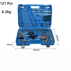 Ensemble d'outils de réparation automobile de 121 pièces, clé à cliquet, kit combiné, outils d'entretien automobile multi-tailles, directement de l'usine - Product Image 4