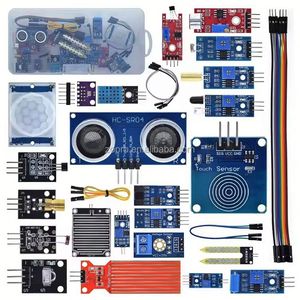 ชุดเซ็นเซอร์หุ่นยนต์สำหรับผู้เริ่มต้นเรียนรู้  วัดความชื้นในดิน ไมโครโฟน  เซ็นเซอร์ตรวจจับแสง  หลีกเลี่ยงสิ่งกีดขวาง  ชุดโมดูลเซ็นเซอร์ 22-in-1 - Product Image 1