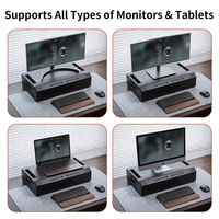 Soporte para monitor de diseño ergonómico KENRONE con cajón bloqueable, superficie impermeable, protege dispositivos para la organización del escritorio en el hogar y la oficina
