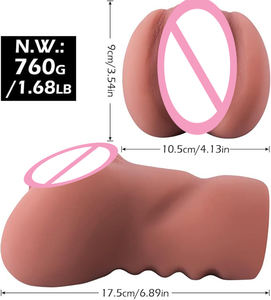 男性用大サイズハンドヘルドシミュレーション防水陰茎刺激大人用ソフトオナニーカップ - Product Image 3