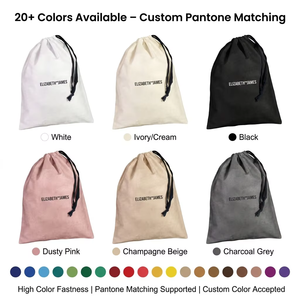 Bolsas de Muselina de Algodón Natural Personalizadas con Cordón para Regalo o Guardapolvo - Product Image 5