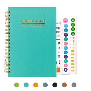 Cahier de plans de travail en papier de très haute qualité à couverture rigide personnalisé avec logo à reliure à spirale planificateur horaire - Product Image 1