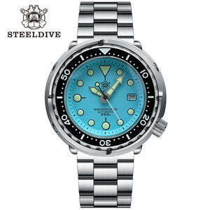 นาฬิกาดำน้ำ Steeldive SD1975 ขนาดใหญ่ สแตนเลสสตีล รุ่น <span class=keywords><strong>Tuna</strong></span> Can กันน้ำลึก 300 เมตร ระบบไขลานอัตโนมัติ NH35 สำหรับผู้ชาย - Product Image 6