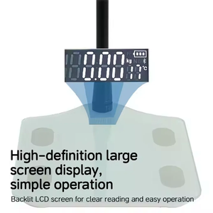 Báscula Personal con Tecnología BT y Estadímetro LED, Capacidad <span class=keywords><strong>de</strong></span> 180 kg, Rango <span class=keywords><strong>de</strong></span> Altura <span class=keywords><strong>de</strong></span> 70-190 cm, Báscula <span class=keywords><strong>de</strong></span> Baño para Peso y Altura - Product Image 4