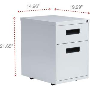 Archivador metálico Alera con dos cajones, color gris claro, 14 7/8 ancho x 19 1/8 profundo x 21 3/4 alto - Product Image 5