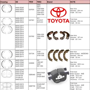 Manufacturer Wholesale Power Stop Truck Disc Brake Pad Auto Cars Ceramic Brake Pads For Toyota Camry Hilux Crown Corolla