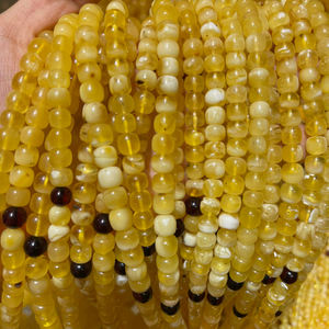 Presa di fabbrica naturale ambra Baltica di Alta qualità Oro bianco ambra braccialetto branelli di preghiera Musulmani 108 - Product Image 3