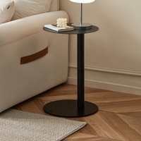 DW1176 Quanu Table d'appoint Table basse minimaliste Table basse de qualité ronde Style moderne pour appartement