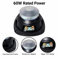 Haut-parleur compact à large bande de fréquences de 4 pouces 120W en néodyme métallique pour systèmes de musique d'ambiance commerciaux