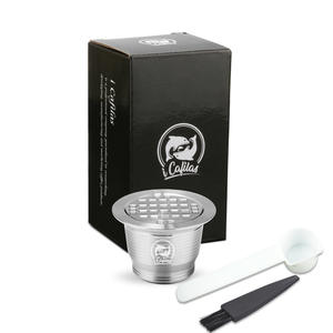<span class=keywords><strong>C</strong></span>ápsula de Café Reutilizable de Acero Inoxidable para <span class=keywords><strong>Nespresso</strong></span> K-Cup, Filtro de Metal Compatible con Tapa Deslizante Fácil - Product Image 6