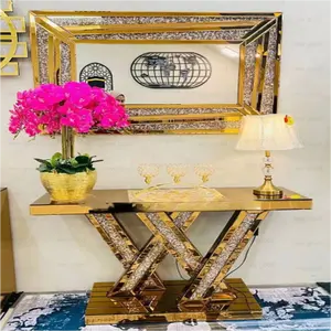 Hiện đại thiết kế mới MDF hành lang giao diện điều khiển bảng gương kim cương bên bảng phòng khách ăn ứng dụng trang trí tường đồ nội thất - Product Image 1