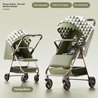 Poussette bébé ultra-légère, compacte et pliable avec cadre en acier inoxydable, auvent UV 4 étapes, capacité de charge de 20 kg pour les enfants de 0 à 3 ans