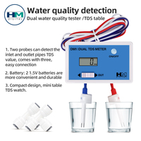 Digital DM1 Dual TDS Monitor Mini Table Online Water Quality Detector Meter With Inlet/Outlet Dual Probe