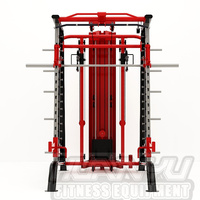 Machine de fitness tout-en-un, entraîneur multifonctionnel, équipement de gym complet, équipement de musculation Smith avec poulie à câble
