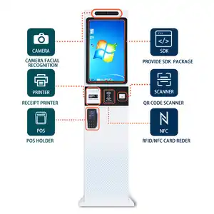 23.6/32 Inch Id-Kaartlezer Kamerkaartdispenser Zelf Controleren In Kiosk In Hotel Self-Service Kassa Kiosk Touchscreen