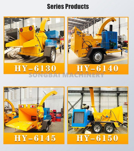 Trituradora de madera con motor diésel móvil forestal, trituradora de ramas de árboles, Máquina trituradora con componente de rodamiento de núcleo - Product Image 4