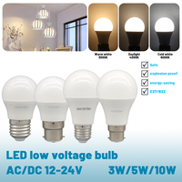 Vente d'usine, ampoule LED A60/G45 basse tension 3W/5W/10W/12W E27/B22 AC/DC 12V-48V IP20 pour éclairage intérieur