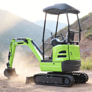 Mini-excavatrice sur chenilles jaune/verte China Somate avec moteur Koop CE EURO5 EPA, boîte de vitesses PLC, moteur, pompe à rayon de braquage court et roulement - Product Image 2