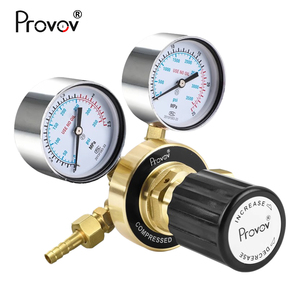 Provov tam pirinç hassas kontrol akış Argon azot CO2 oksijen gaz basınç regülatörleri ile ayarlanabilir topuzu - Product Image 2