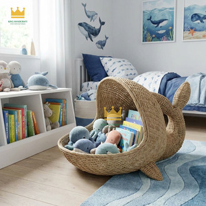 Panier de rangement en rotin en forme de baleine du Vietnam, tissé à la main, écologique, moderne, mignon, multifonctionnel, pour la décoration de la maison - Product Image 4