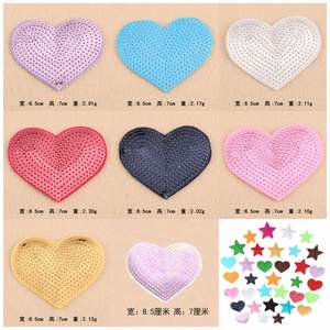 Patchs brodés personnalisés en gros, étoiles, cœurs, paillettes pour vêtements - Product Image 4