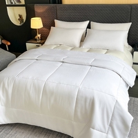 Ensemble de couette moderne en microfibre garnie de polyester, 1 pièce, blanc, couette d'hôtel pour lit plat avec motif tissé, écologique, pour usage domestique