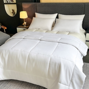 Hiện đại sợi nhỏ <span class=keywords><strong>Comforter</strong></span> <span class=keywords><strong>Set</strong></span> 1PC trắng khách sạn Quilt cho giường phẳng sợi nhỏ đầy và dệt để sử dụng nhà - Product Image 4