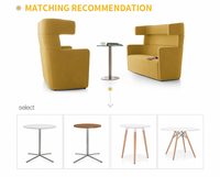 Fauteuil d'appoint en tissu à dossier haut, isolation acoustique, pour bureau, usage commercial et résidentiel, fauteuil de détente