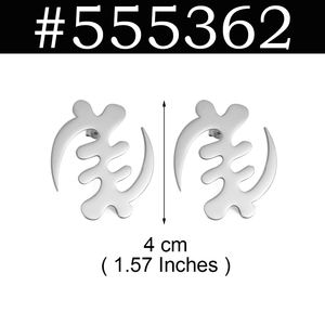 Pendientes de Acero Inoxidable con Símbolo Cultural Africano Antiguo de 4CM, Akofena Adinkra Gye Nyame Sankofa, Joyería Étnica # 555262 - Product Image 6
