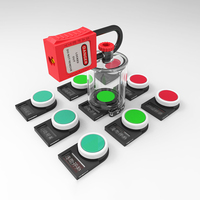Interrupteur d'arrêt d'urgence / Bouton-poussoir de verrouillage industriel en plastique technique transparent Elecpopular EP-E39