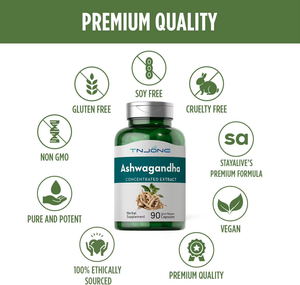 Integratori Quotidiani OEM Capsule per il Potenziamento Maschile Gommose di Ashwagandha per il Sollievo dallo Stress Capsule di Ashwagandha con Radice di Pepe Nero - Product Image 2