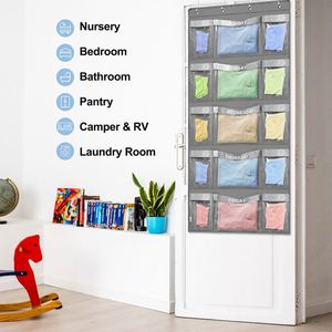 Hot Sale Hanging <b>Over</b> <b>Door</b> Stuffed Organizer with Clear Dust-Proof Pocket Organizer for Kid's Toys - Product Image 2