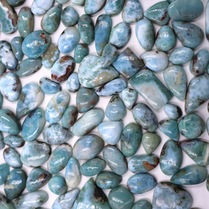 Venta al por mayor de cabujones de larimar, piedra preciosa natural de cristal azul, piedra suelta para la fabricación de joyería artesanal, disponible para la venta. - Product Image 3