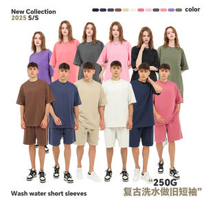 Nueva Camiseta Distressed de 250G para Hombre, Estilo Retro Americano, de Algodón Puro de Alto Gramaje, Ajuste Holgado, Diseño Liso - Product Image 5