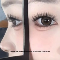 100 bouquets de faux cils pour chien sans colle, naturels, volumineux, auto-adhésifs, style manga, pour débutants