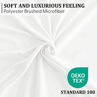 Draps en microfibre blancs de luxe sans plis pour poches profondes, draps plats respirants pour hôtel, ensemble de draps de literie