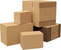 Boîte pliante en carton ondulé brun kraft personnalisé, biodégradable, 3 couches, pour déménagement et expédition