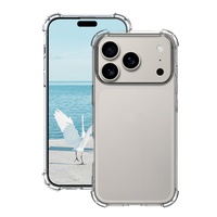Coque de téléphone en TPU transparente de luxe pour iPhone 17 Pro Max AIR 15 PRO MAX Airbags conception anti-choc accessoire de téléphone portable