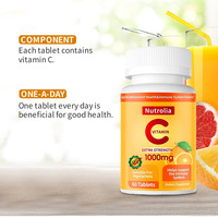 Compléments alimentaires en comprimés de vitamine C 1000mg, marque privée d'usine, stock rapide disponible