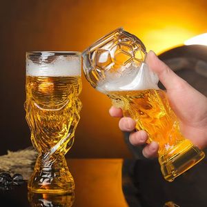 كأس زجاجي إبداعي جديد على شكل كأس بطولة لكرة القدم، كوب للنبيذ والبيرة - Product Image 5